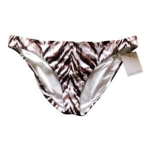Gibson Latimer NWT  Women’s Fierce Animal Print Lines Hipster Bikini Bottoms XL